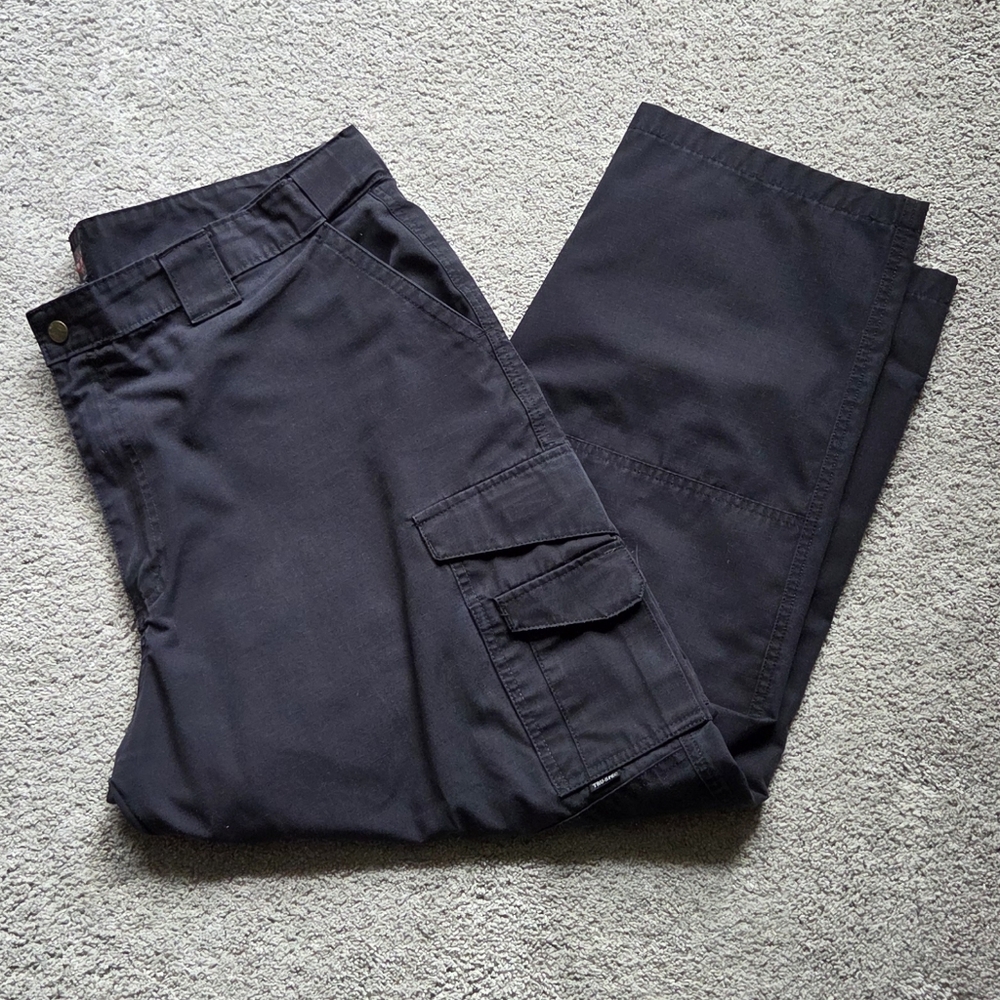 Tru-Spec 24-7 Black Poly-Cotton Ripstop Tactical Pants Size 44x30 Cargo Pockets